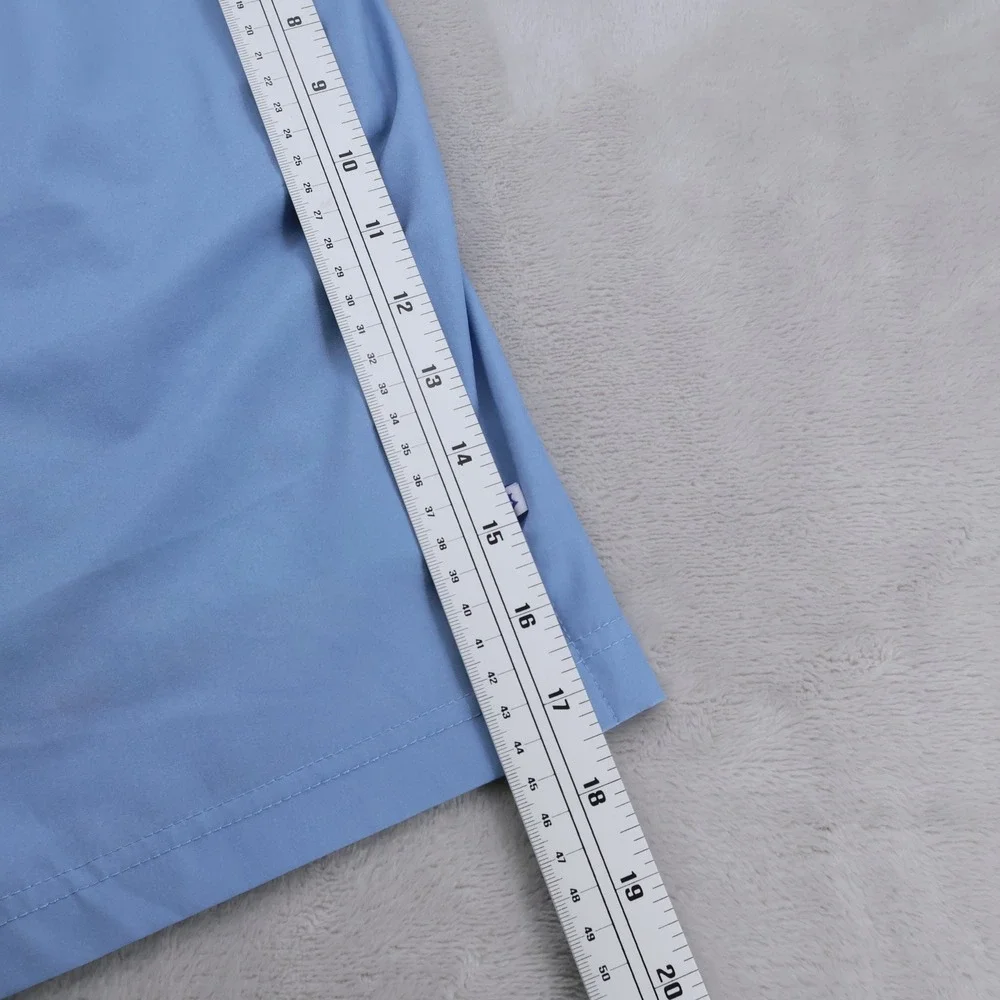 Maamgic Mens XL Light Blue Swim Trunks 2-in-1 Compression Liner Zipper Pockets‎